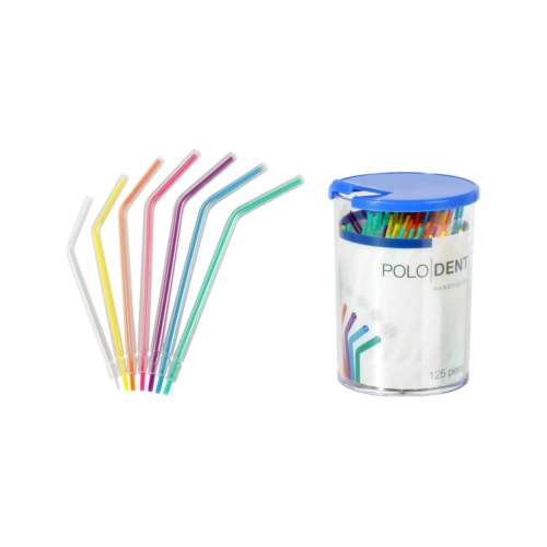 POLODENT SPRAYTIPS AIR/WATER MEERFUNCTIESPUIT TIPS LANG ASSORTI (125st)