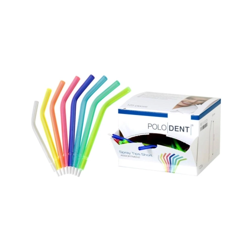 POLODENT SPRAYTIPS AIR/WATER MEERFUNCTIESPUIT TIPS KORT ASSORTIMENT (125st)