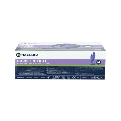 HALYARD HANDSCHOENEN PURPLE NITRILE POEDERVRIJ MEDIUM (100st)