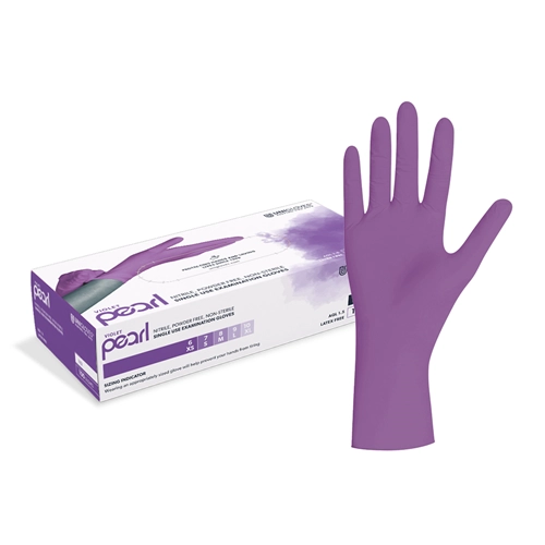 FHS HANDSCHOENEN POEDERVRIJ NITRILE VIOLET PEARL EXTRA-SMALL (PAARS/100st)