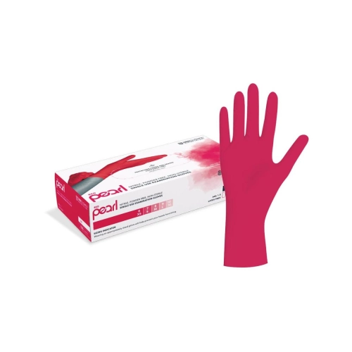 FHS HANDSCHOENEN POEDERVRIJ NITRILE RED PEARL EXTRA-SMALL (ROOD/100st)