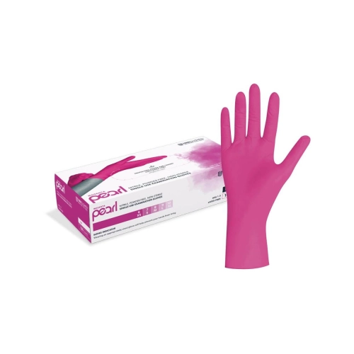 FHS HANDSCHOENEN POEDERVRIJ NITRILE MAGENTA PEARL MEDIUM (MAGENTA/100st)