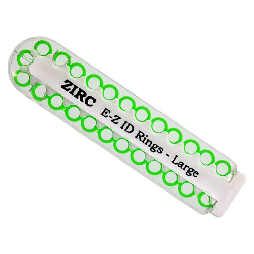 ZIRC E-Z ID CODE-RINGEN LARGE P NEON GROEN (25st)