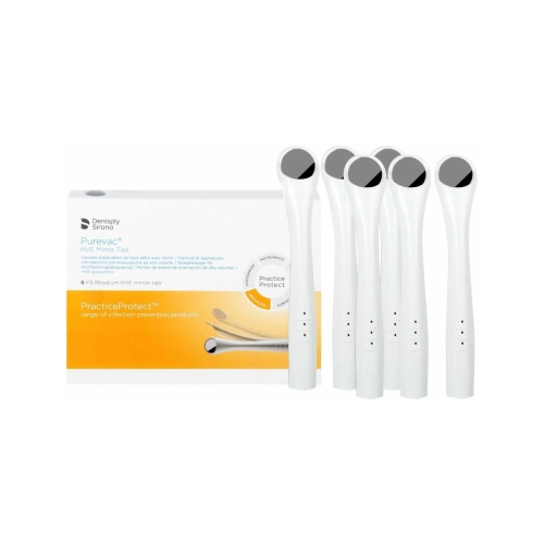 DENTSPLY SIRONA PUREVAC HVE AFZUIGER MET FS RHODIUM SPIEGEL KEUR WIT (6st)