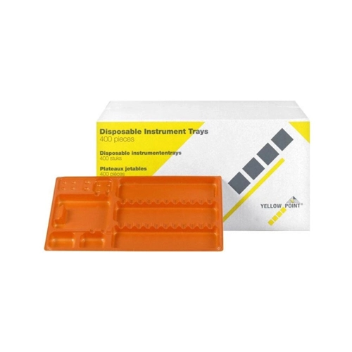YELLOW POINT INSTRUMENTEN TRAYS 28x18cm ORANJE (400st)