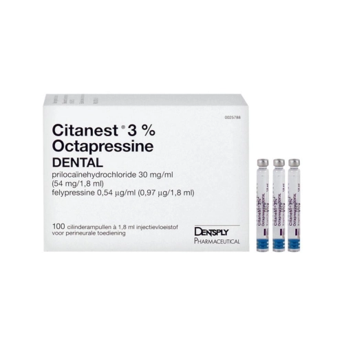 DENTSPLY SIRONA CITANEST 3% OCTAPRESSINE (100x1,8ml) * TIJDELIJK NIET LEVERBAAR