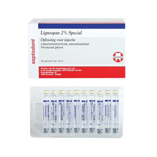 SEPTODONT LIGNOSPAN 2% SPECIAL LATEXVRIJ (50x1,8ml)