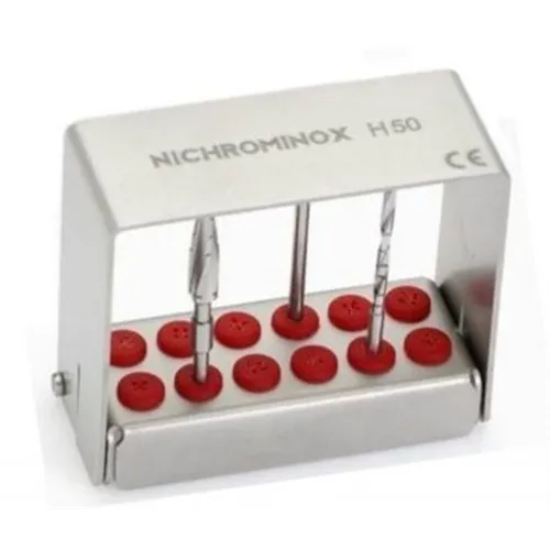 NICHROMINOX BORENSTANDAARD PLUG'IN RVS ROOD 5cm HOOG 12st 206010-3