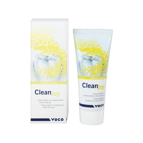 VOCO CLEANJOY TANDREININGS- EN POLIJSTPASTA MEDIUM TUBE GEEL (100gr)