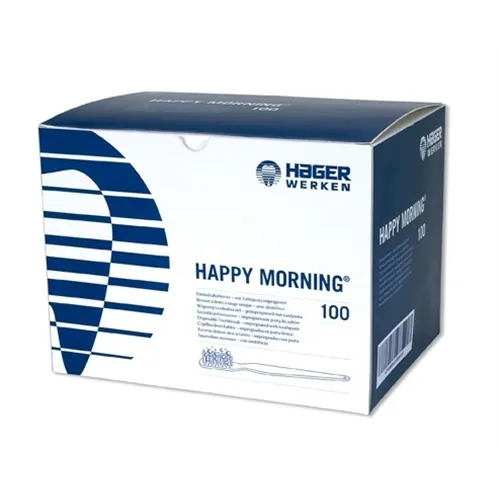 HAGER&WERKEN DISPOSABLE BORSTELS HAPPY MORNING MET TANDPASTA (100st)