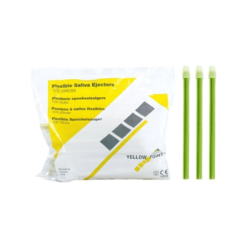 YELLOW POINT SPEEKSELZUIGERS FLEXIBEL LIME (100st)