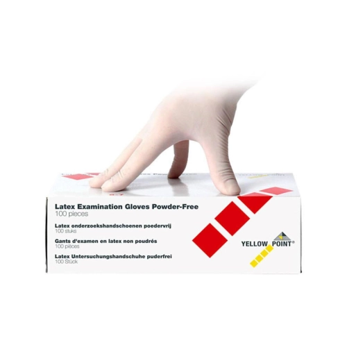 YELLOW POINT HANDSCHOENEN LATEX POEDERVRIJ EXTRA-SMALL (100st)