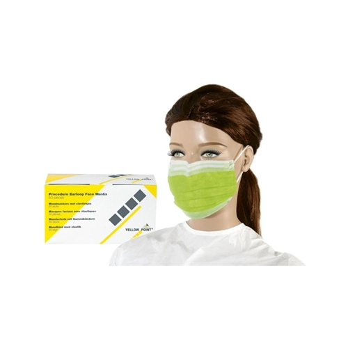 YELLOW POINT MONDMASKERS TYPE IIR MET ELASTIEKJES LIME (50st)