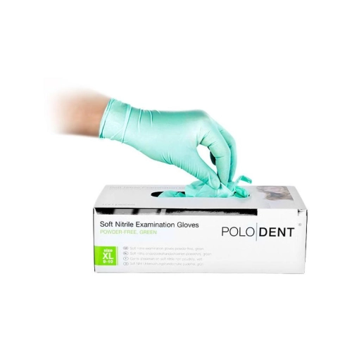 POLODENT HANDSCHOENEN SOFT NITRILE ALOE VERA GROEN EXTRA-LARGE (100st)