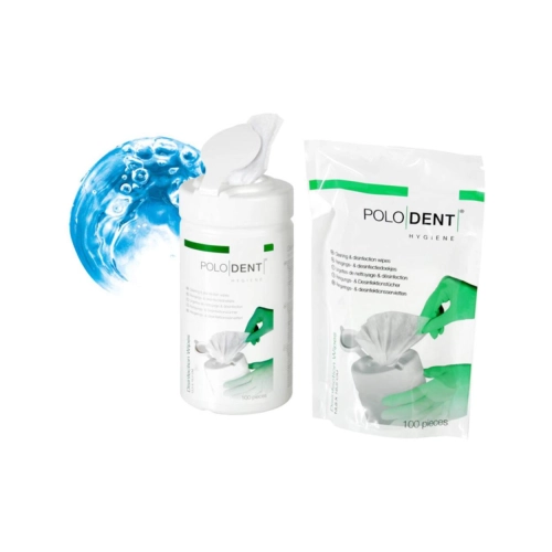 POLODENT DESINFECTIEDOEKJES 18,5x13,5cm NEUTRAL (12x100st)